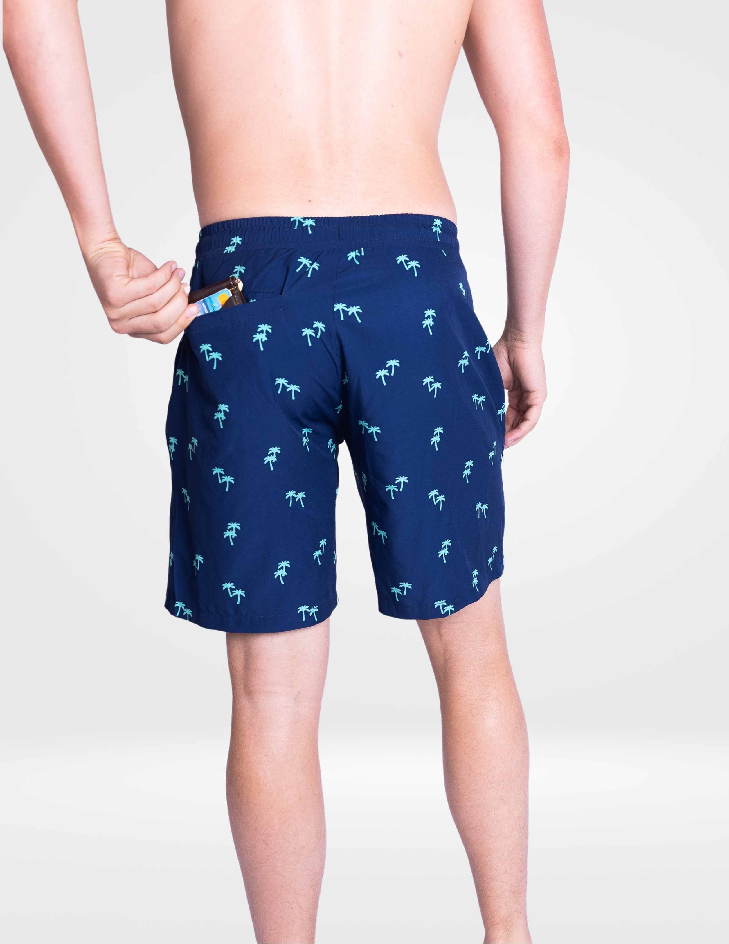 Waterproof Swim Shorts with Dry Bag Pocket Large 37- 40