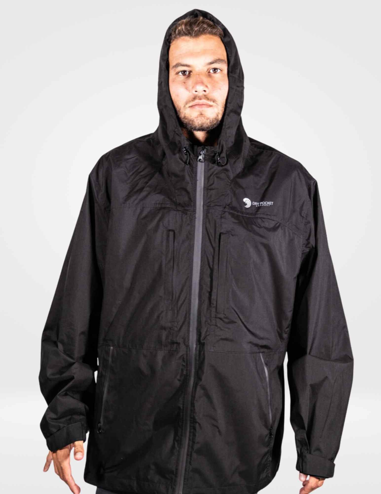 Black Fin / Waterproof Pocket Rain / Fishing / ATV Jackets - Pre Sale - Arrives April 2024 3 XL